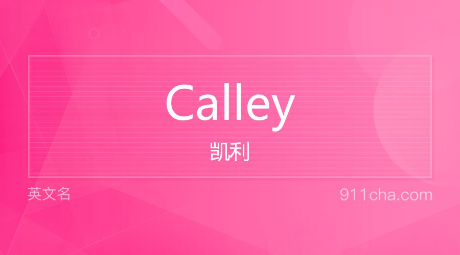 Calley 凯利