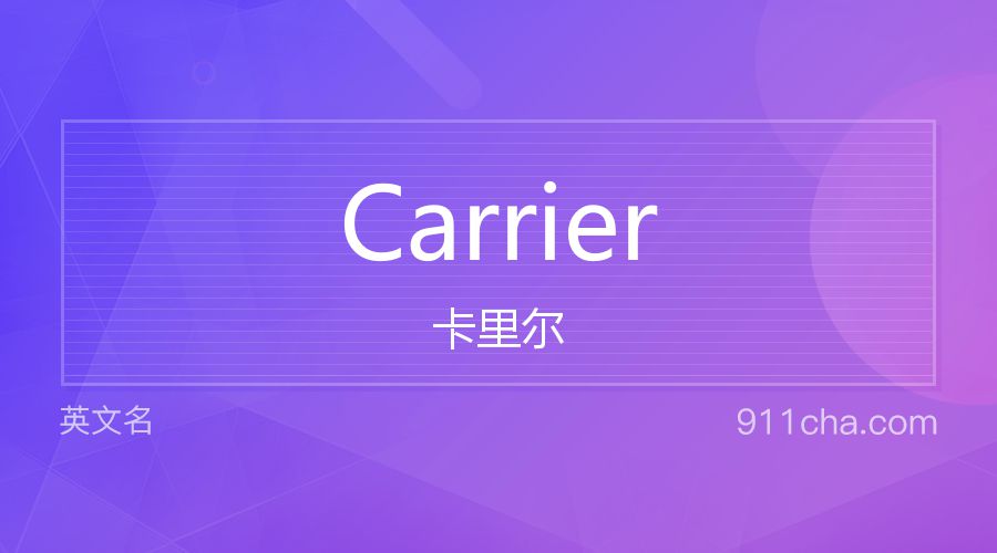 Carrier 卡里尔