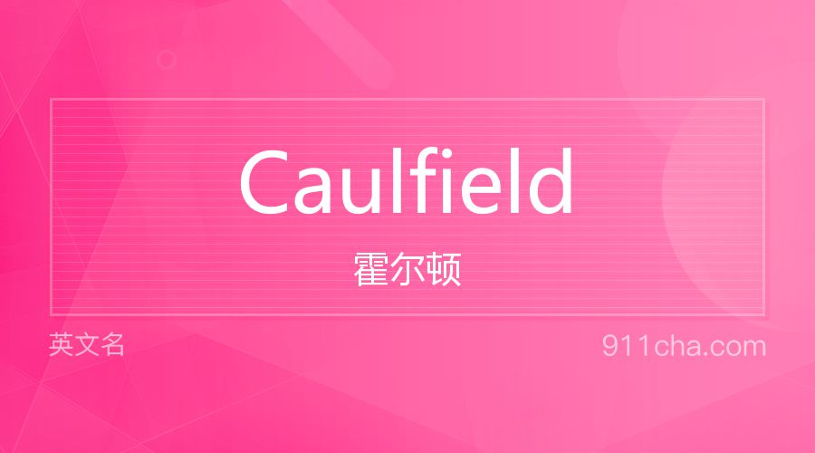 Caulfield 霍尔顿