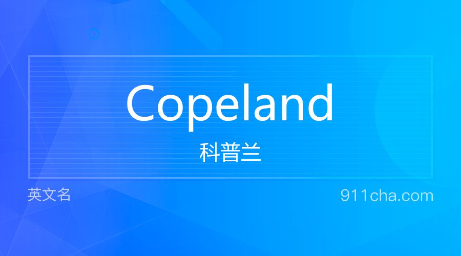 Copeland 科普兰