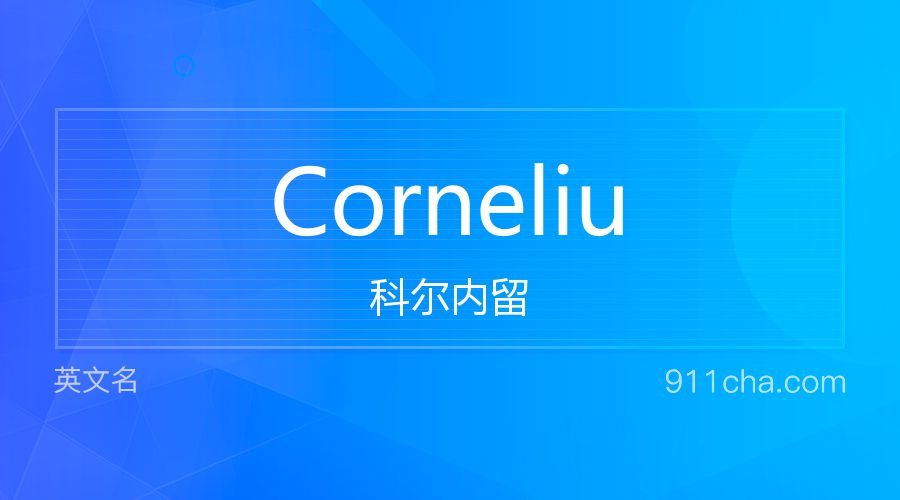 Corneliu 科尔内留