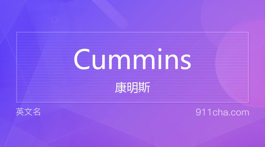 Cummins 康明斯