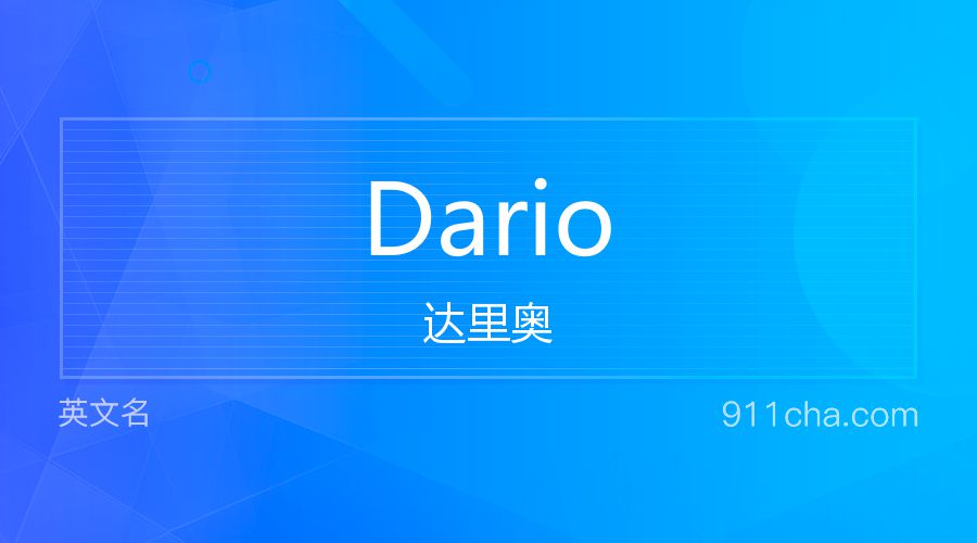 Dario 达里奥