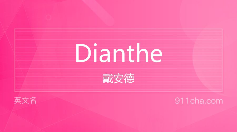 Dianthe 戴安德