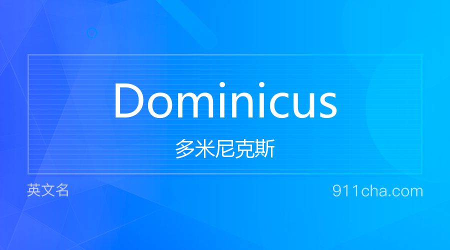 Dominicus 多米尼克斯