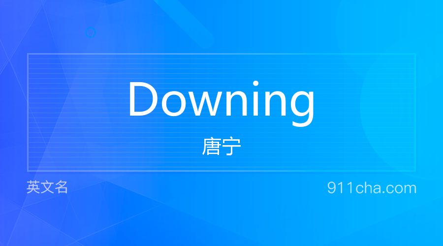 Downing 唐宁