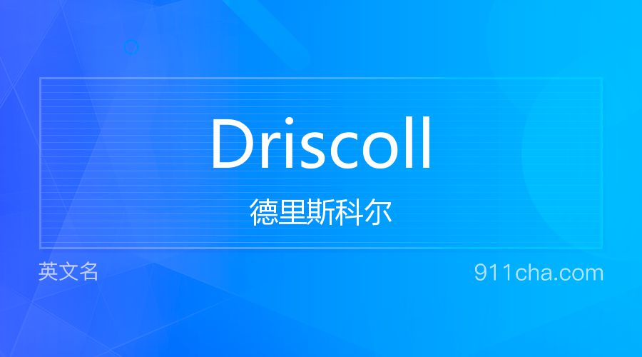 Driscoll 德里斯科尔