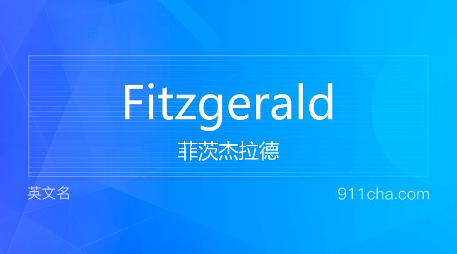 Fitzgerald 菲茨杰拉德