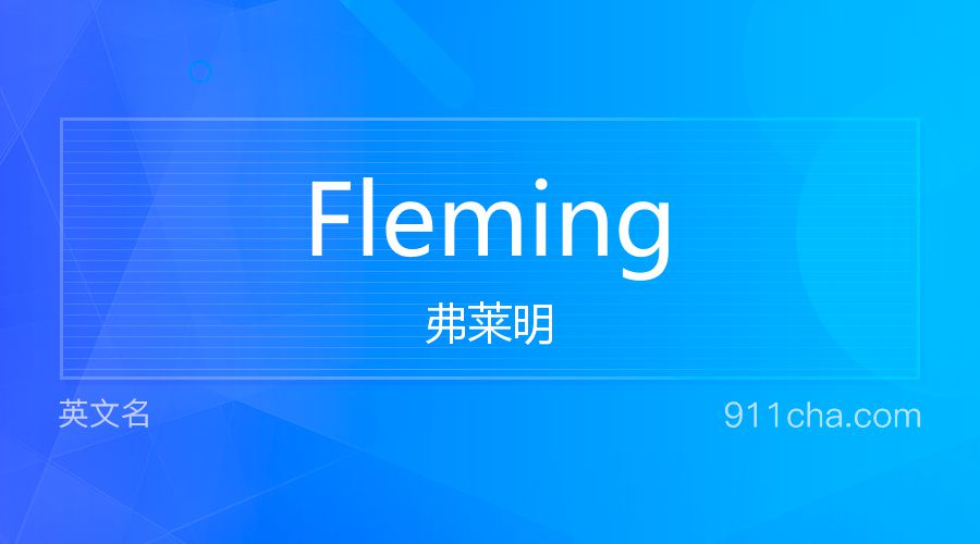 Fleming 弗莱明