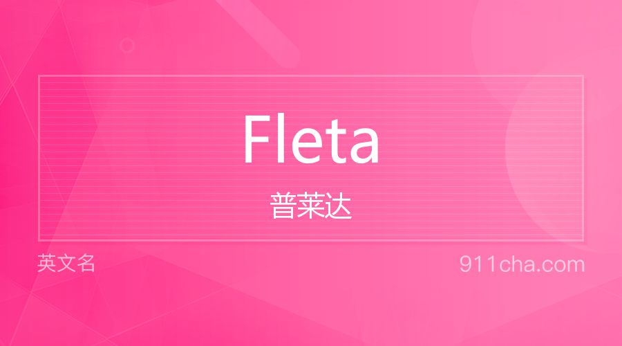 Fleta 普莱达