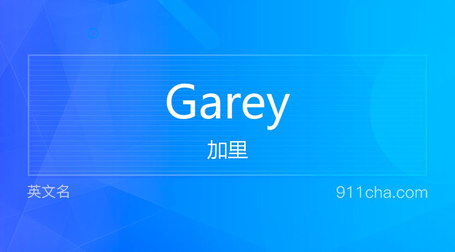 Garey 加里