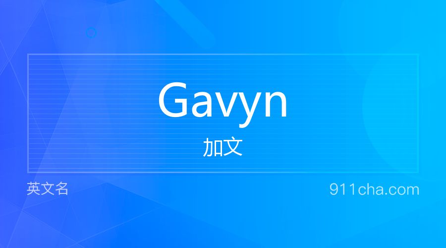 Gavyn 加文