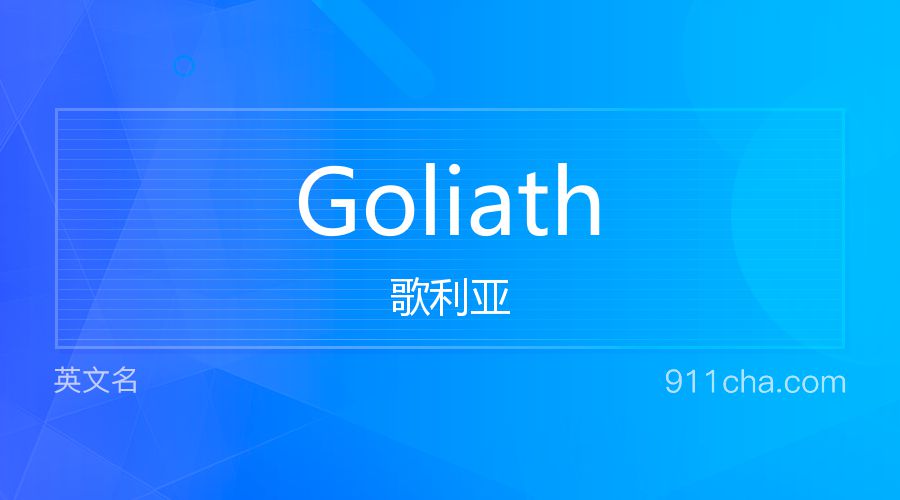 Goliath 歌利亚