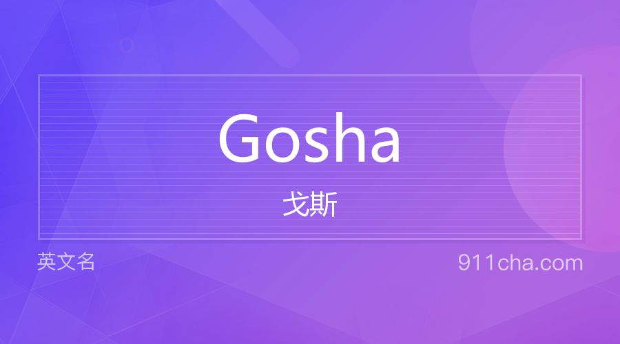 Gosha 戈斯