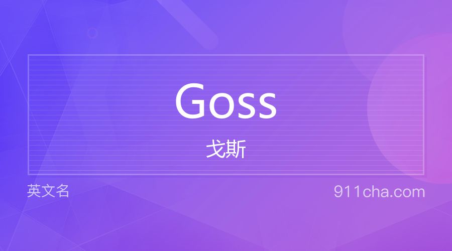 Goss 戈斯