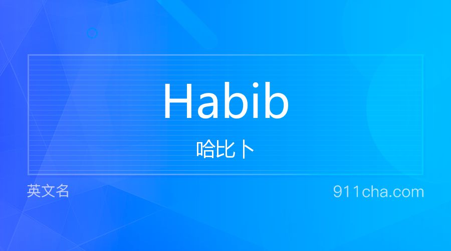 Habib 哈比卜