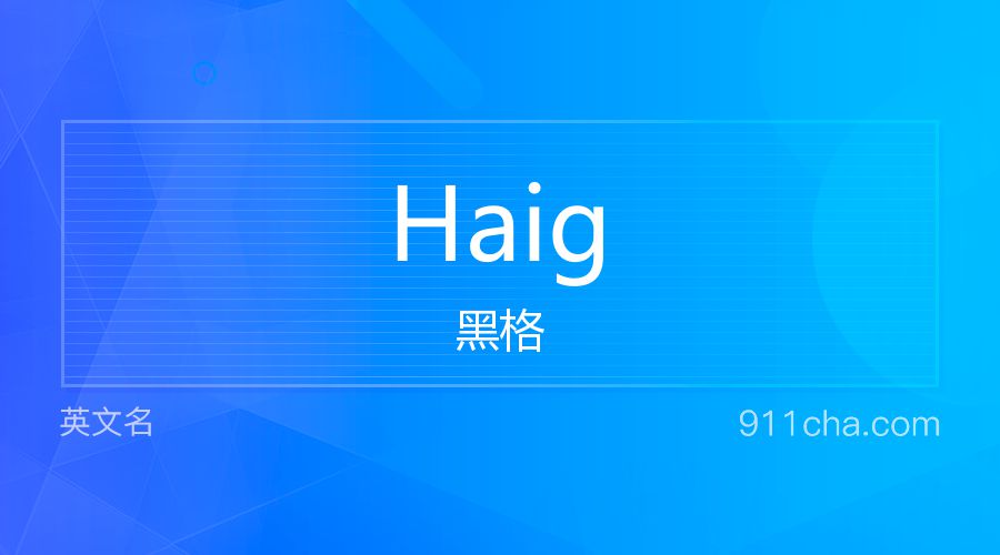 Haig 黑格