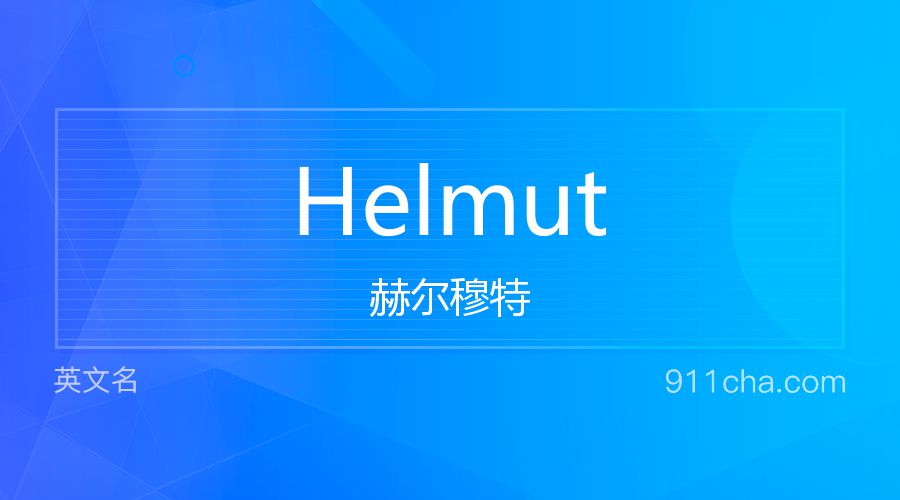 Helmut 赫尔穆特