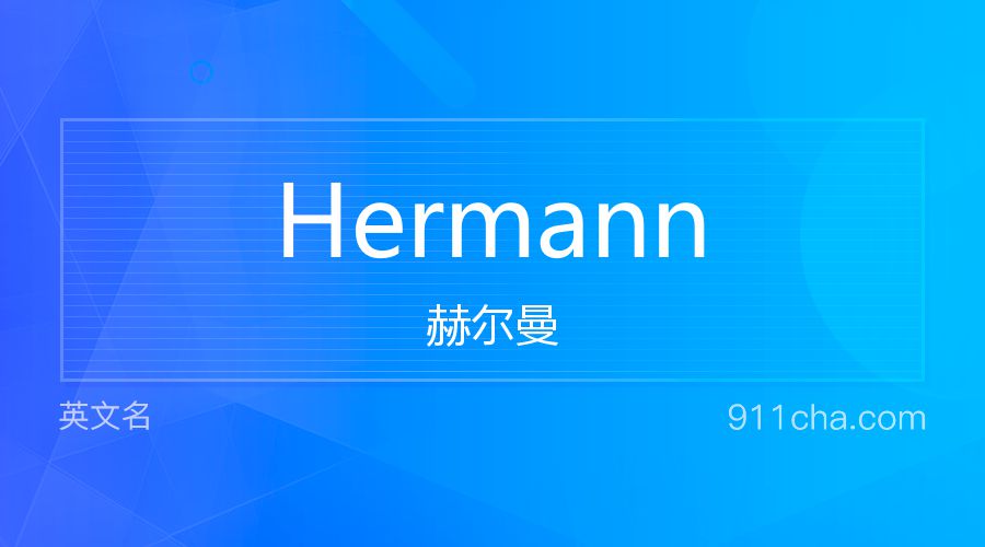 Hermann 赫尔曼