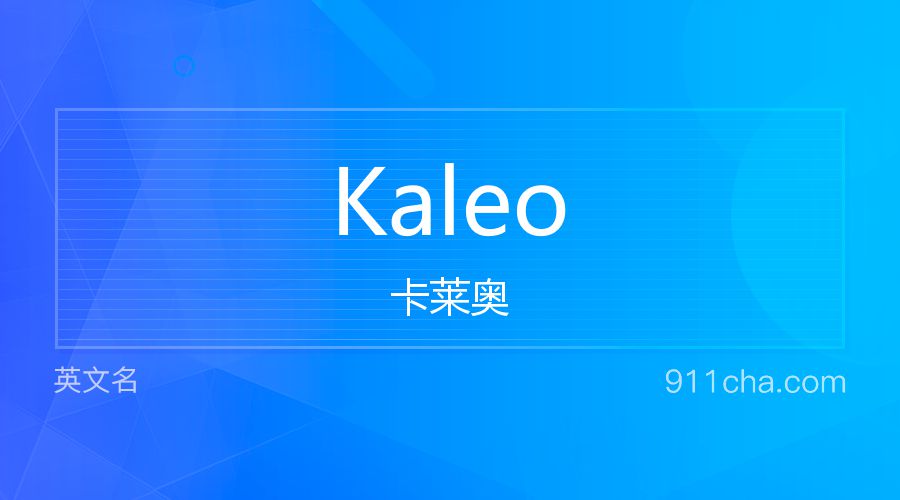 Kaleo 卡莱奥