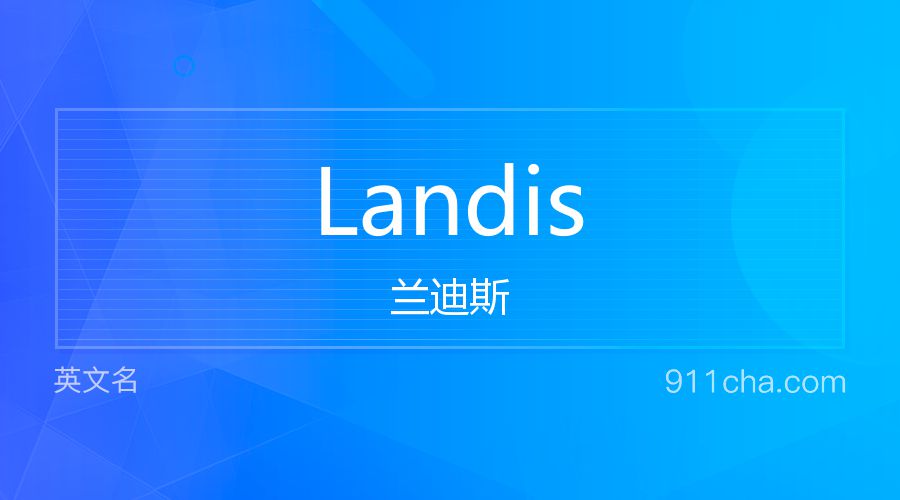 Landis 兰迪斯