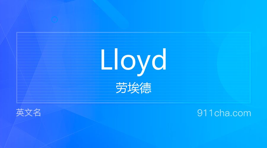 Lloyd 劳埃德